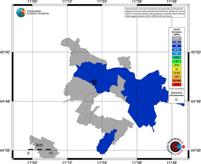 Mappa EMS - territori comuni