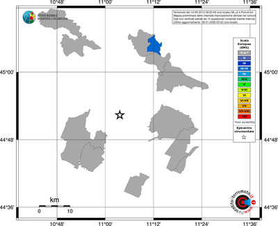 Mappa EMS - territori comuni