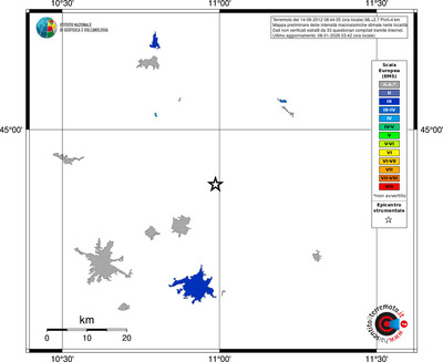 Mappa EMS - territori località