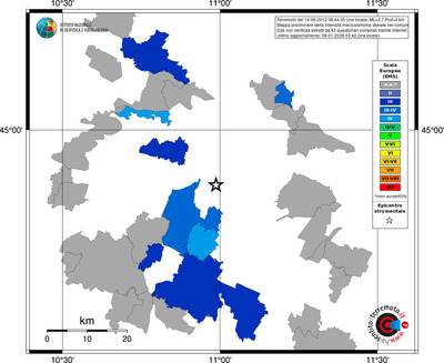 Mappa EMS - territori comuni