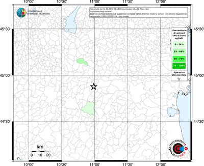 Mappa territorio comunale con almeno 3 questionari