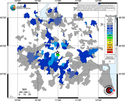 Mappa EMS - territori comuni