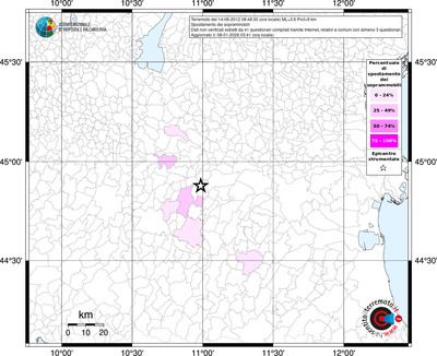 Mappa territorio comunale con almeno 3 questionari