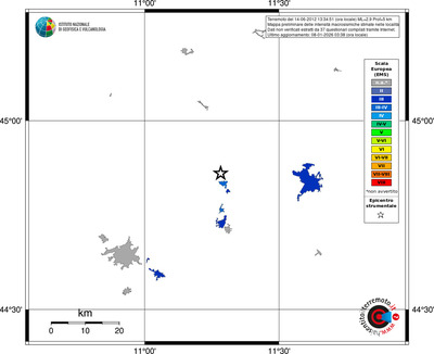 Mappa EMS - territori località