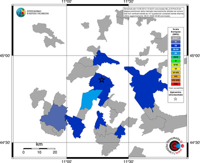 Mappa EMS - territori comuni