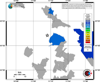 Mappa EMS - territori comuni