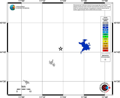 Mappa EMS - territori località