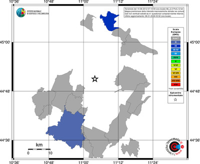 Mappa EMS - territori comuni