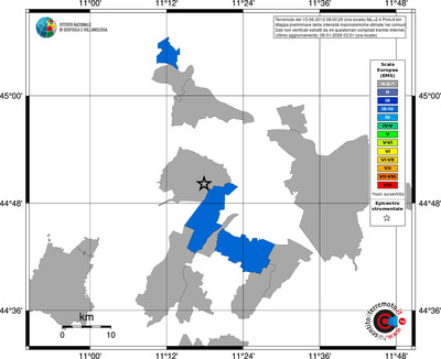 Mappa EMS - territori comuni