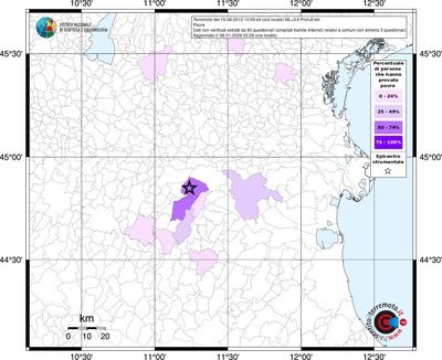 Mappa territorio comunale con almeno 3 questionari