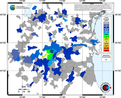 Mappa EMS - territori comuni