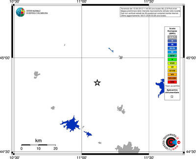Mappa EMS - territori località