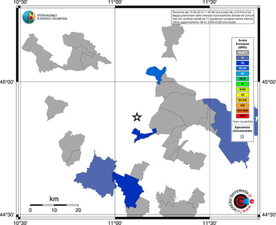 Mappa EMS - territori comuni
