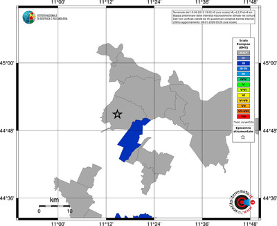 Mappa EMS - territori comuni