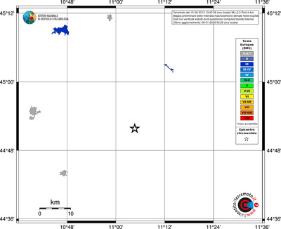Mappa EMS - territori località