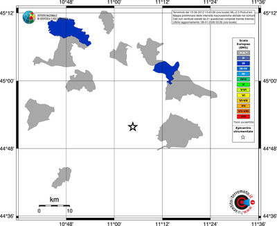 Mappa EMS - territori comuni