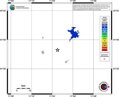 Mappa EMS - territori località