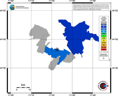 Mappa EMS - territori comuni