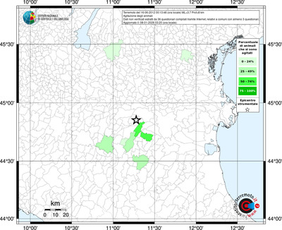 Mappa territorio comunale con almeno 3 questionari