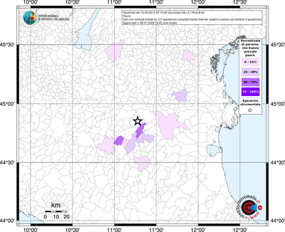 Mappa territorio comunale con almeno 3 questionari