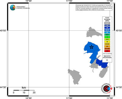 Mappa EMS - territori comuni