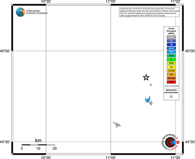 Mappa EMS - territori località