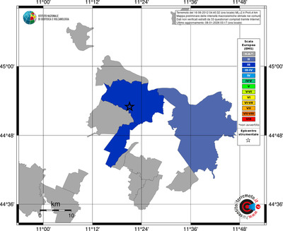 Mappa EMS - territori comuni