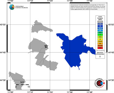 Mappa EMS - territori comuni