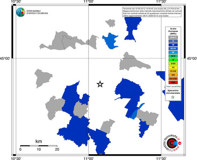 Mappa EMS - territori comuni
