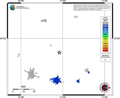 Mappa EMS - territori località