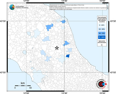 Mappa territorio comunale con almeno 3 questionari