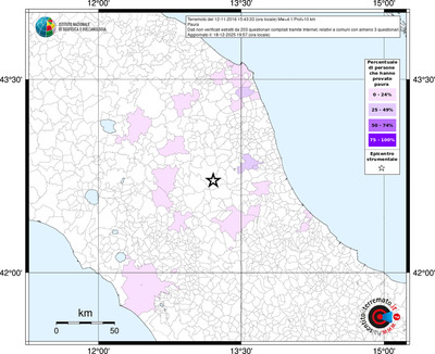 Mappa territorio comunale con almeno 3 questionari