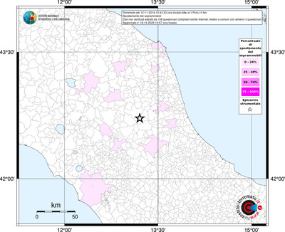 Mappa territorio comunale con almeno 3 questionari
