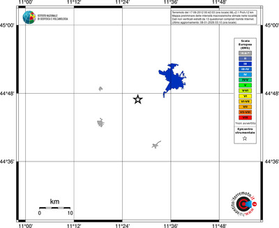 Mappa EMS - territori località