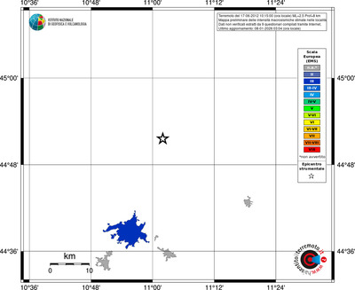 Mappa EMS - territori località
