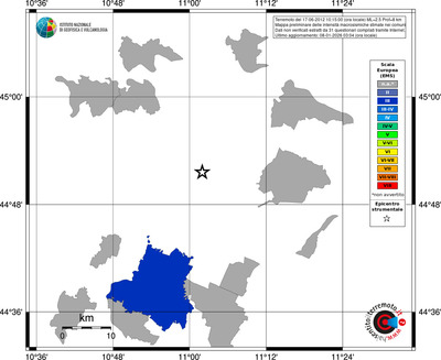 Mappa EMS - territori comuni