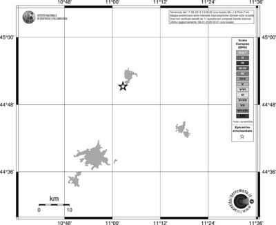 Mappa EMS - territori località