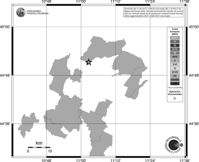 Mappa EMS - territori comuni
