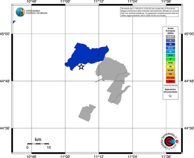 Mappa EMS - territori comuni