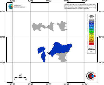 Mappa EMS - territori comuni