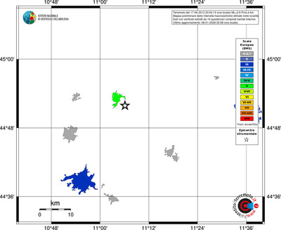 Mappa EMS - territori località