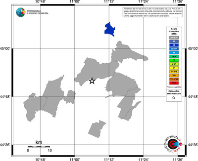 Mappa EMS - territori comuni