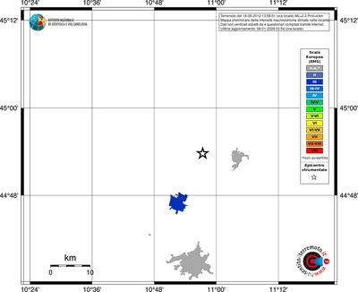 Mappa EMS - territori località
