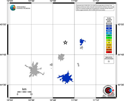 Mappa EMS - territori località
