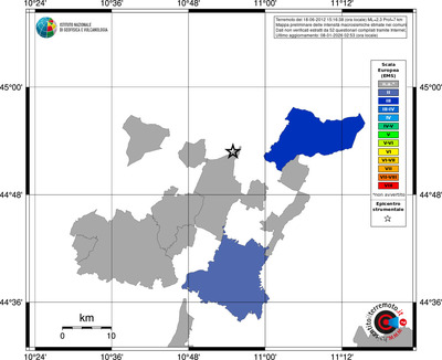 Mappa EMS - territori comuni