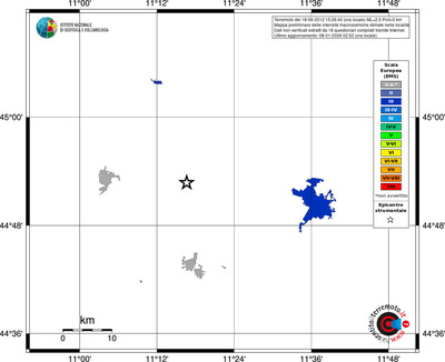 Mappa EMS - territori località
