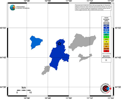 Mappa EMS - territori comuni