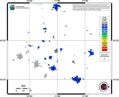Mappa EMS - territori località