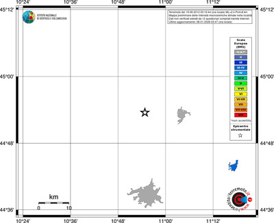 Mappa EMS - territori località