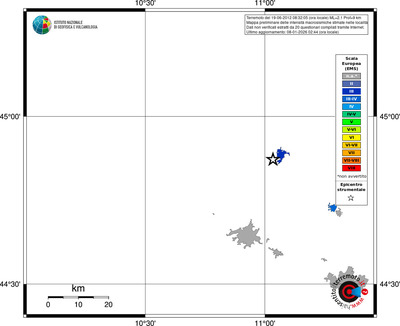 Mappa EMS - territori località
